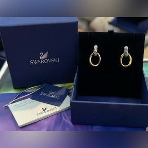 Swarovski Bound Pierced Earrings. Inspired by the chunky chain trend.